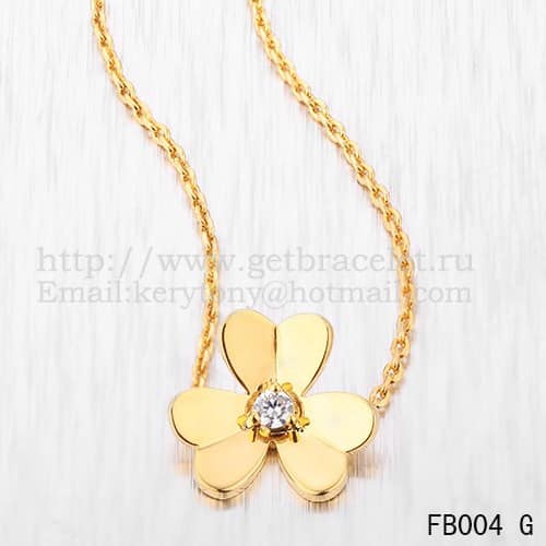 Van Cleef & Arpels Flowers Frivole Bracelet 1 Flowers Yellow Gold With Diamond