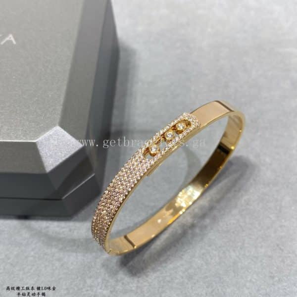 Messika Noa Pave Bangle Yellow Gold/White Gold/Rose Gold For Her Diamond Bracelet