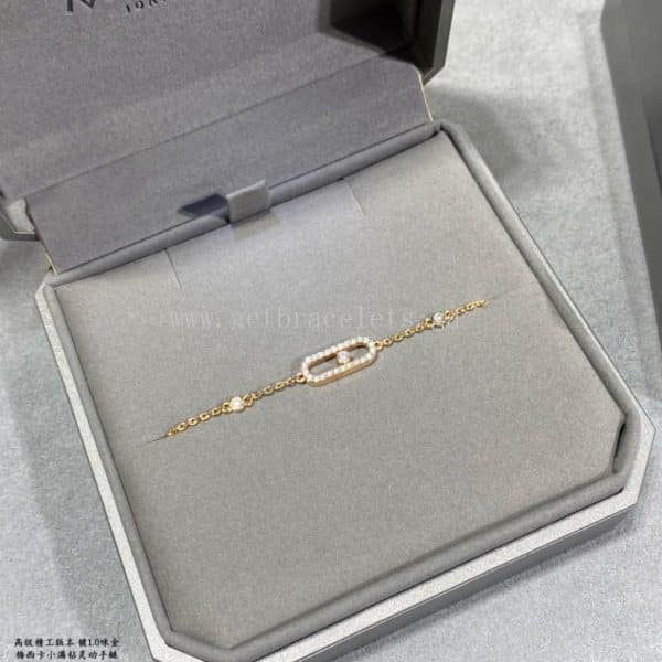 Messika Move Uno Pave White Gold/Rose Gold For Her Diamond Bracelet
