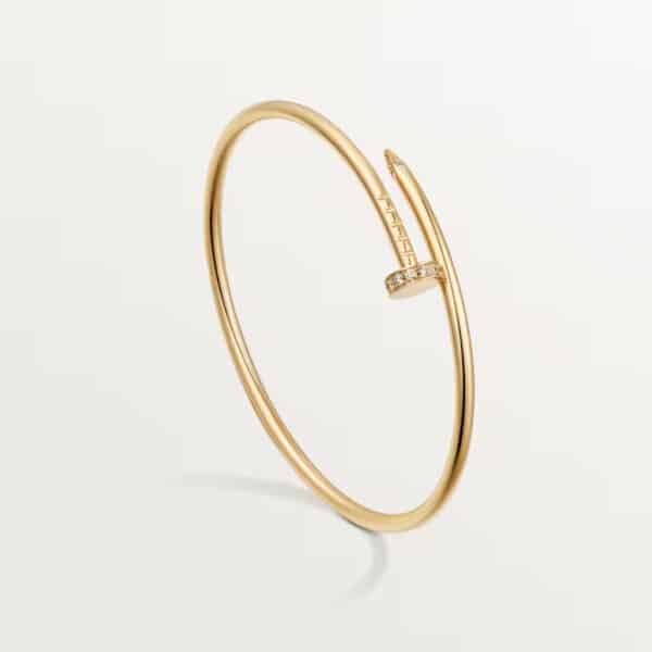 1:1 Replica Cartier Juste Un Clou SM Yellow Gold Bracelet with Diamonds B6066117