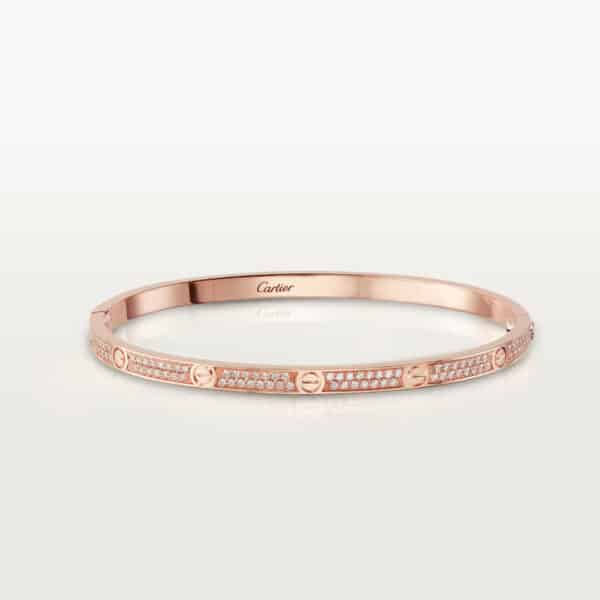 New Cartier Love Bracelet SM Pink Gold With Diamonds N6710717