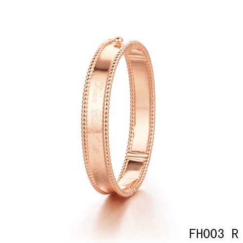 Replica Van Cleef And Arpels Perlee Signature In Pink Gold Bracelet-Medium Model