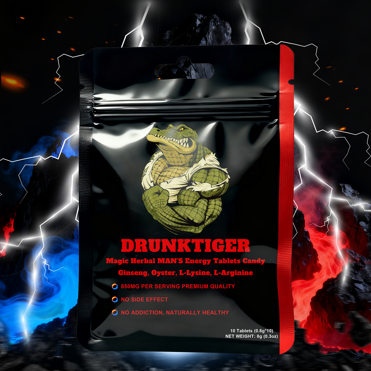 Magic Herbal Energy Candy, Natural Herbal Extracts With Ginseng, Oyster Peptides, Horny Goat Extract, L-arginine & L- Lysine. Free Chemical Additives & Side Effects. Support Energy, Focus & Daily Vitality In Work And Life