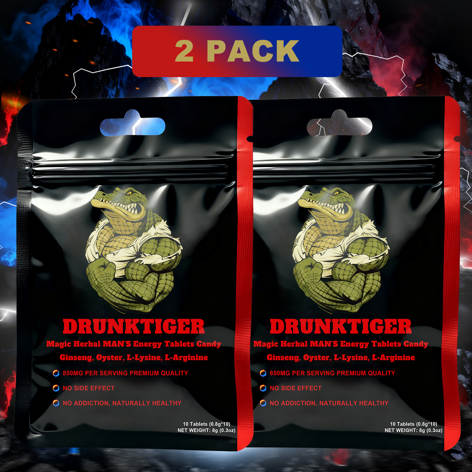 Magic Herbal Energy Candy, Natural Herbal Extracts With Ginseng, Oyster Peptides, Horny Goat Extract, L-arginine & L- Lysine. Free Chemical Additives & Side Effects. Support Energy, Focus & Daily Vitality In Work And Life