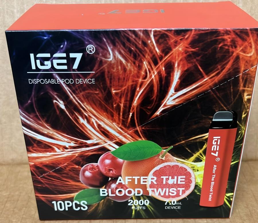 IGE7 e-cigarette 2000 puffs 【Multiple Flavors - Randomly Shipped】