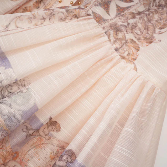 Joséphine belted V-neck mini dress