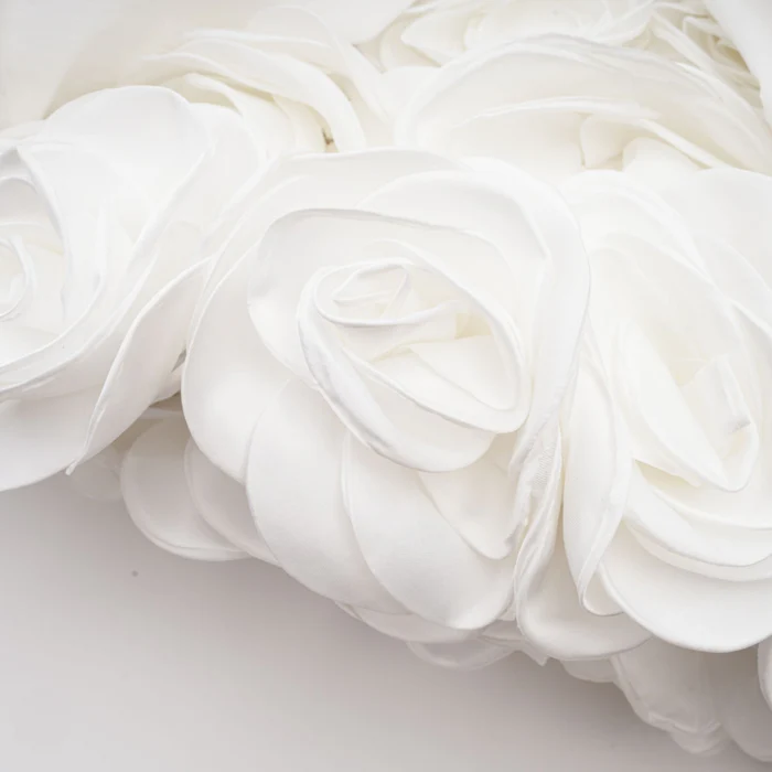 Lucie white petal-layered strapless corset mini dress