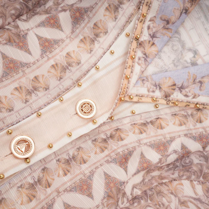 Joséphine belted V-neck mini dress