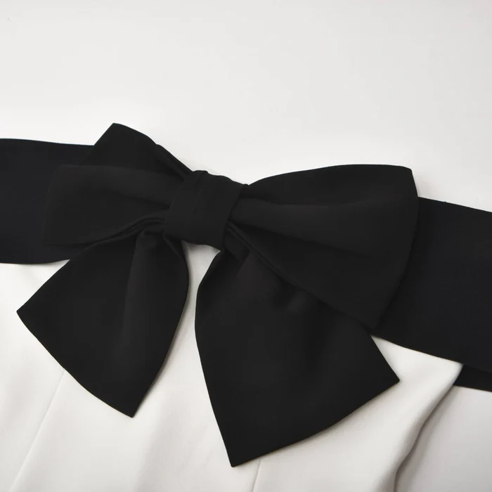 bowknot detail mini dress