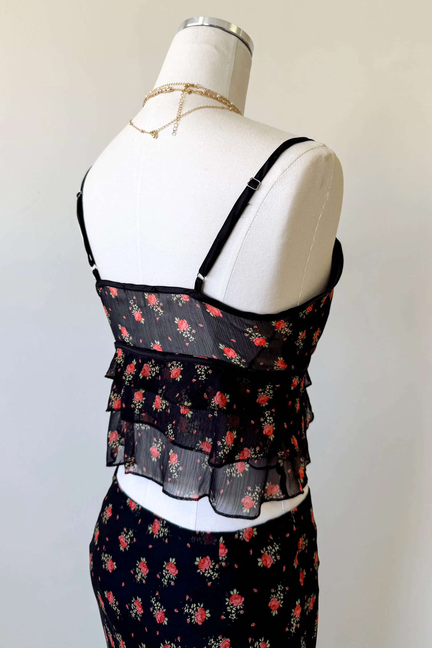 Floral Stretch Lace Cami Top