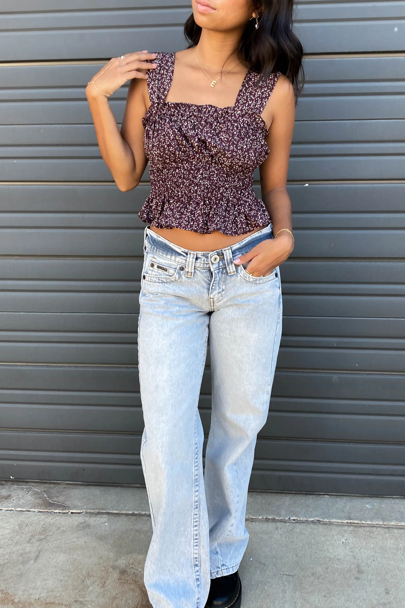 Floral Smocked Cami Top