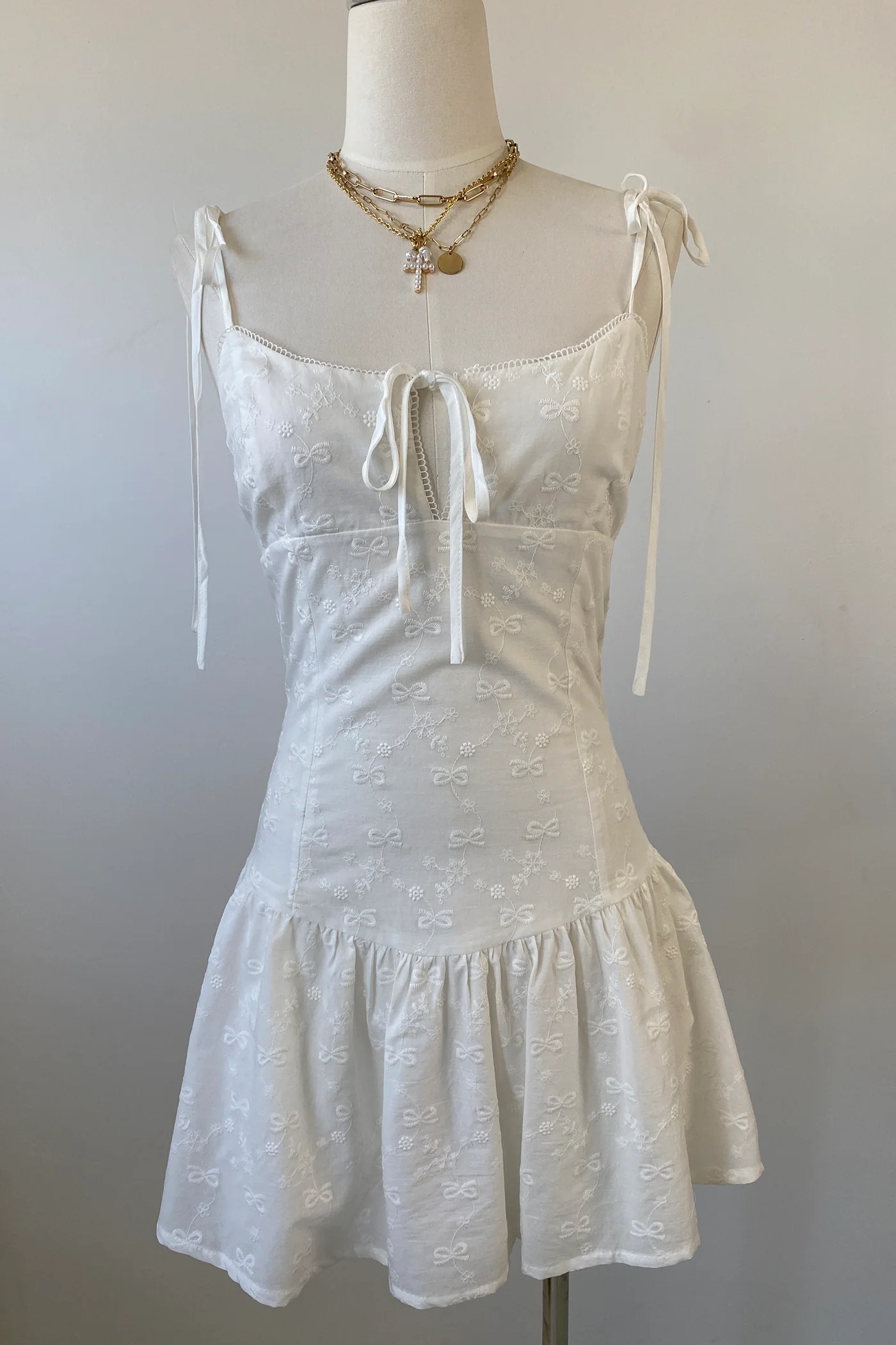 Embroidered Cami Mini Dress