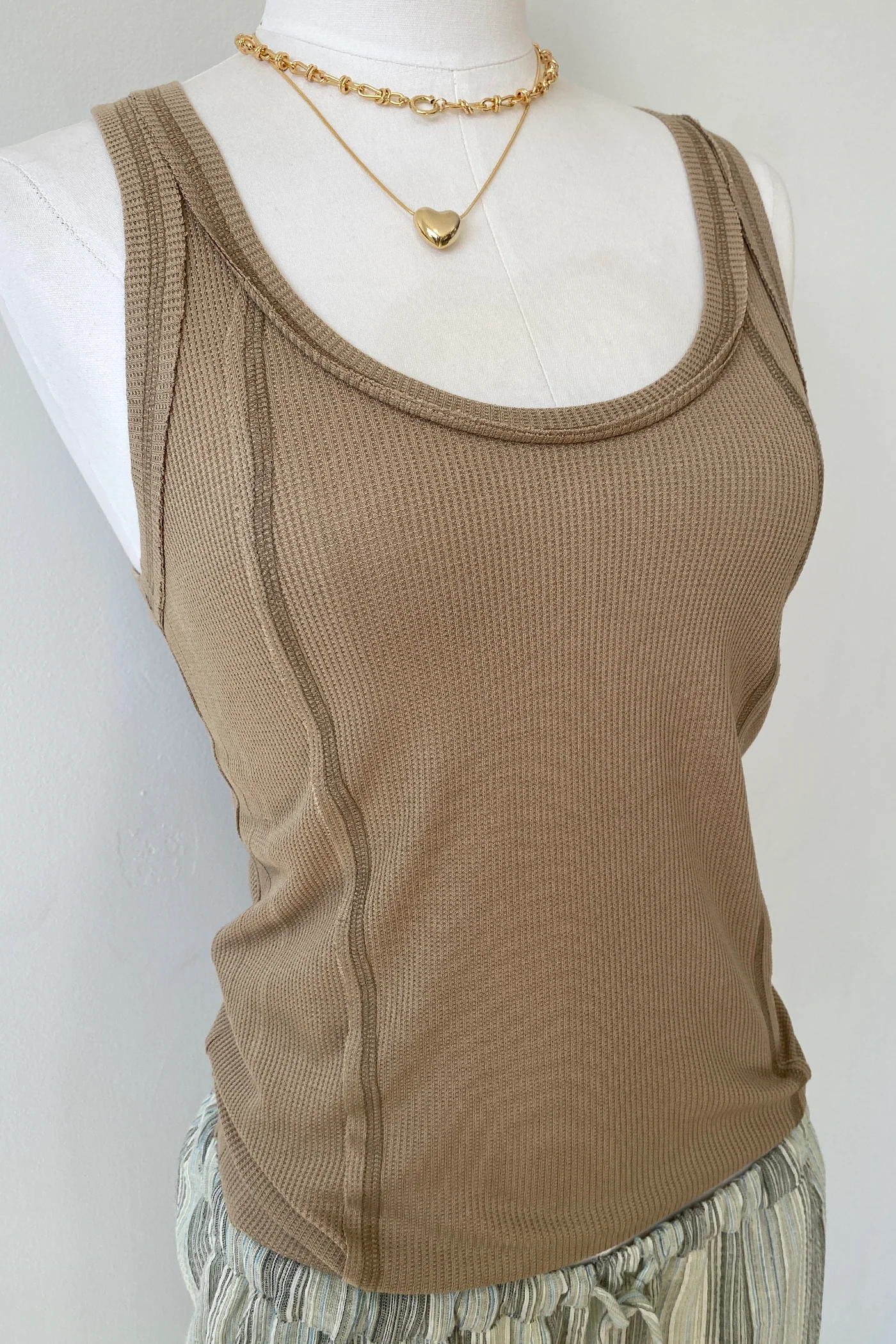 Seamed Sleeveless Top