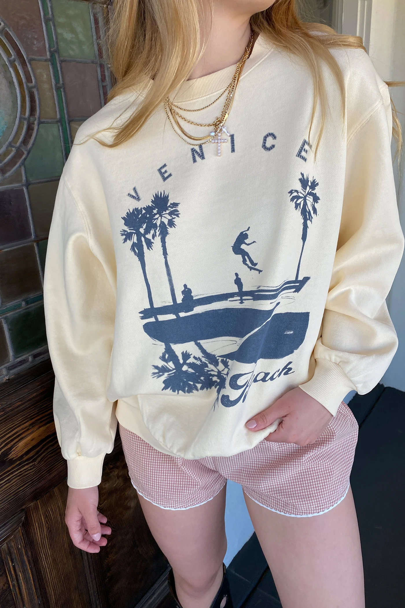 Venice Beach Graphic Crew Sweatshirt
