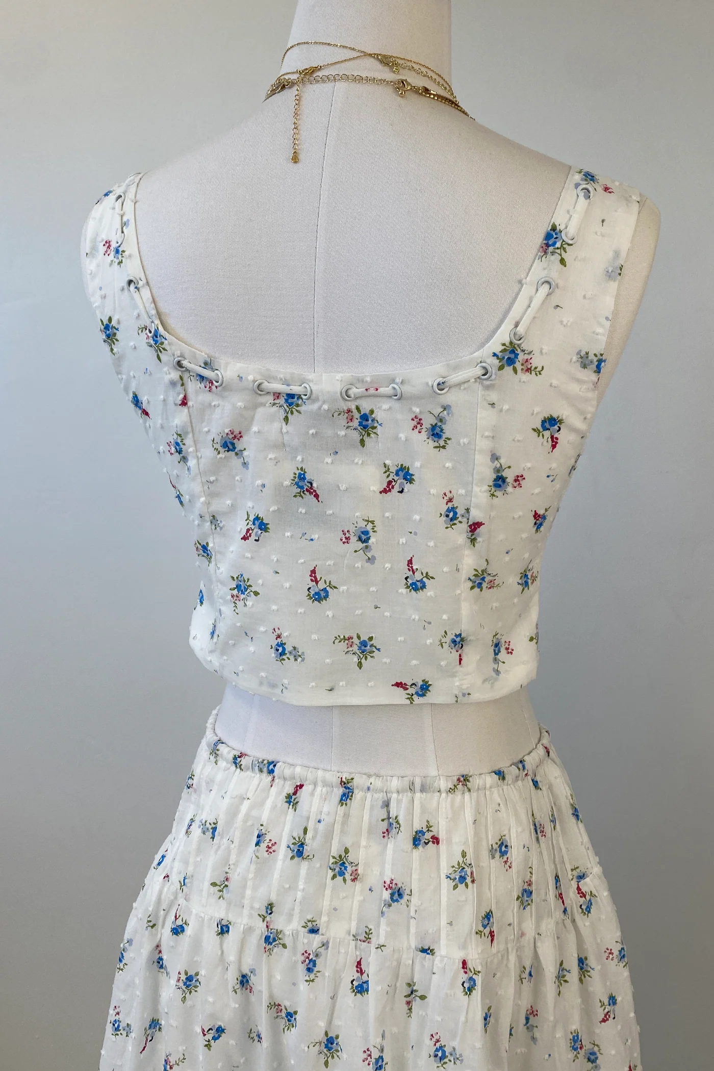 Sleeveless Floral Corset Top