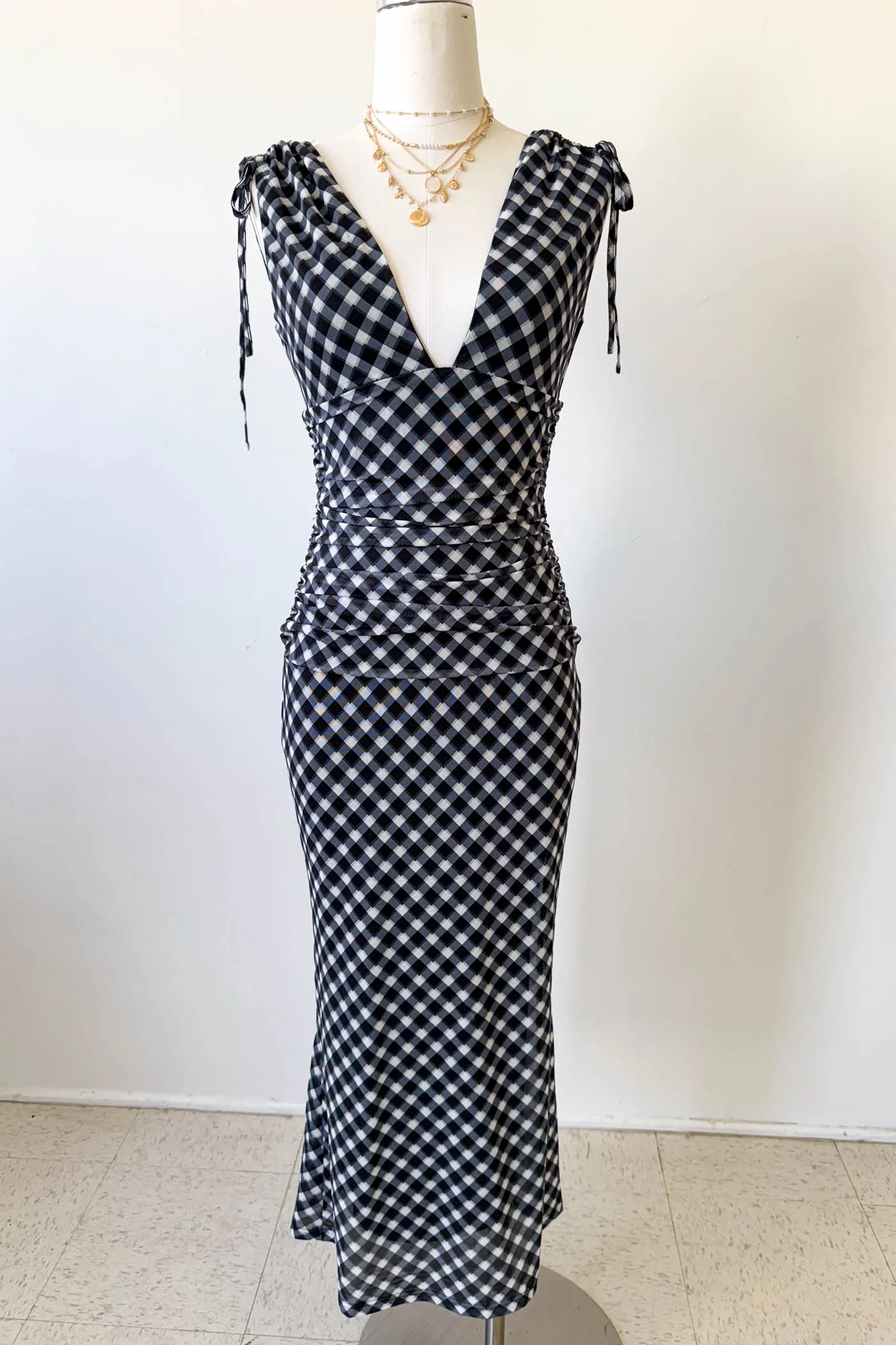 Gingham Maxi Dress