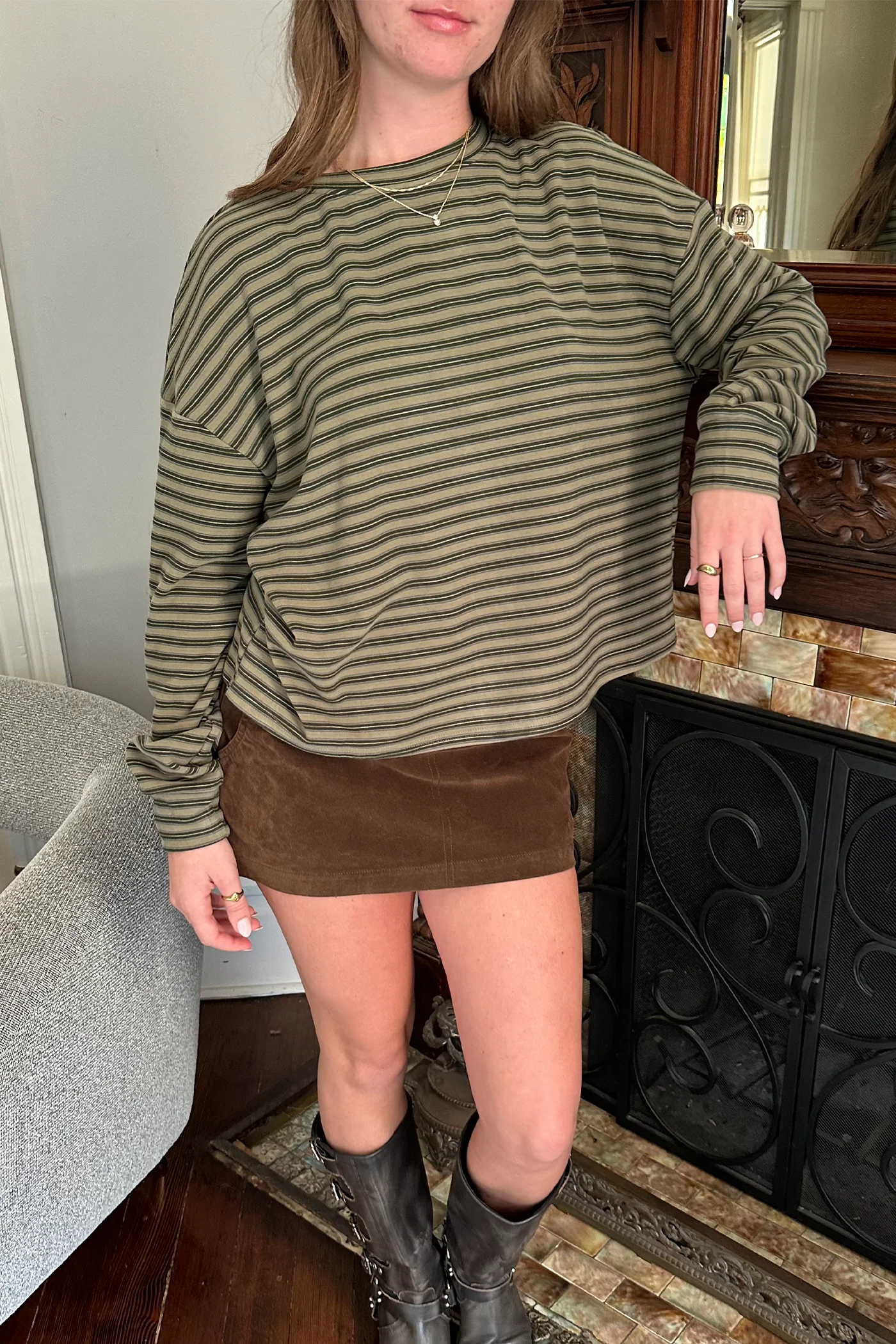 Striped Long Sleeve Top