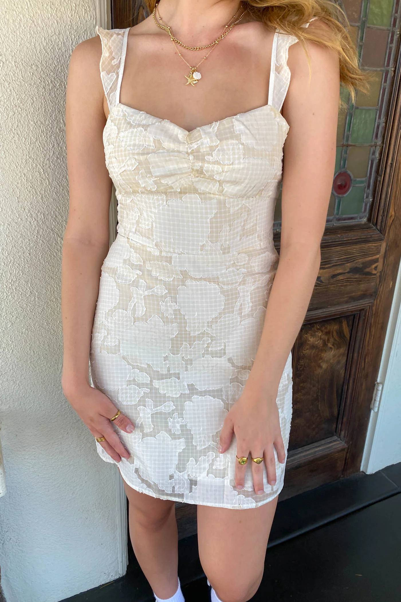 Lace Back Mini Dress