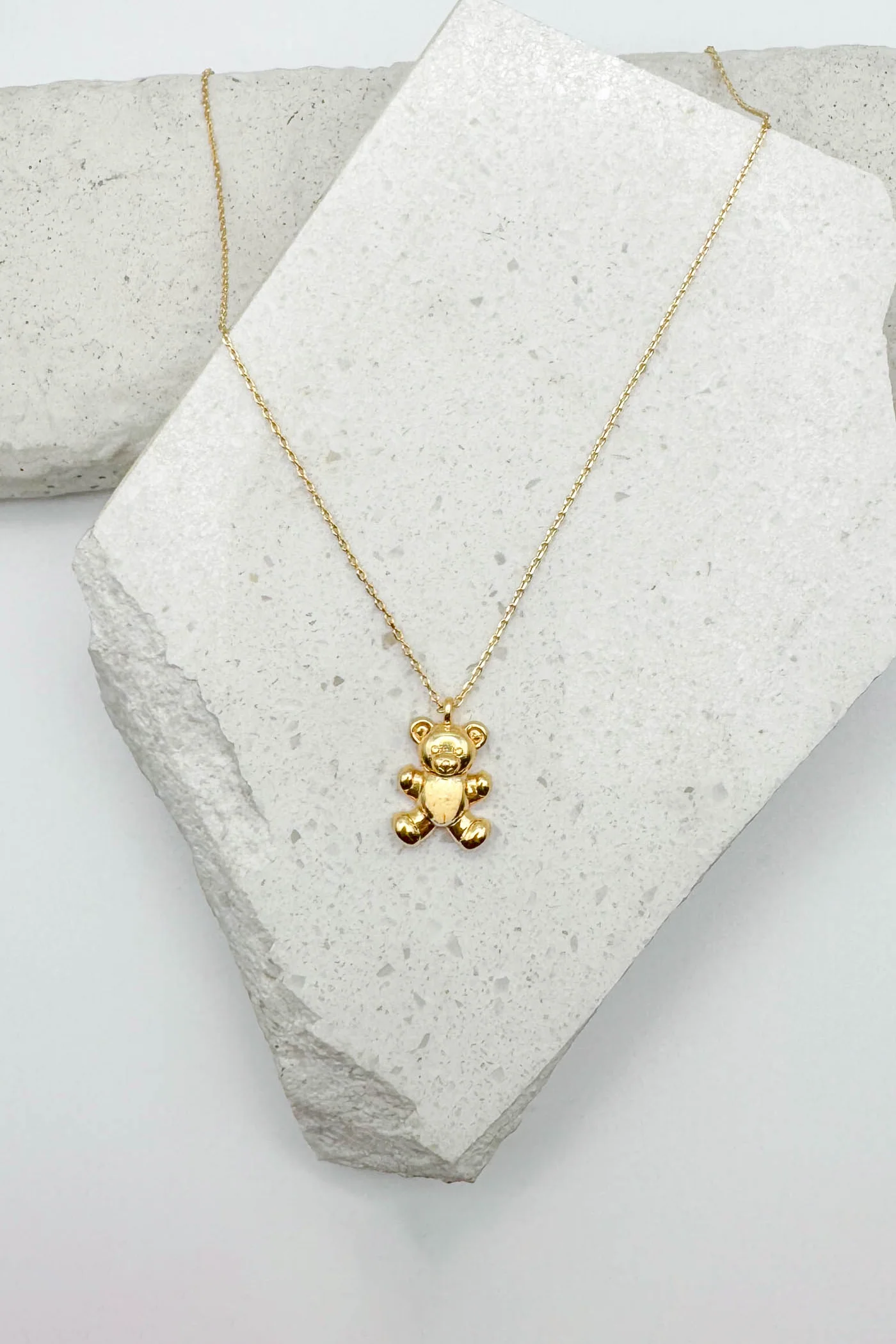 Dainty Teddy Bear Necklace