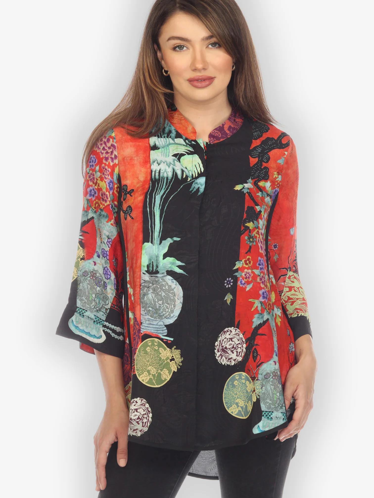 Landscape Mono Tree Silk Blouse
