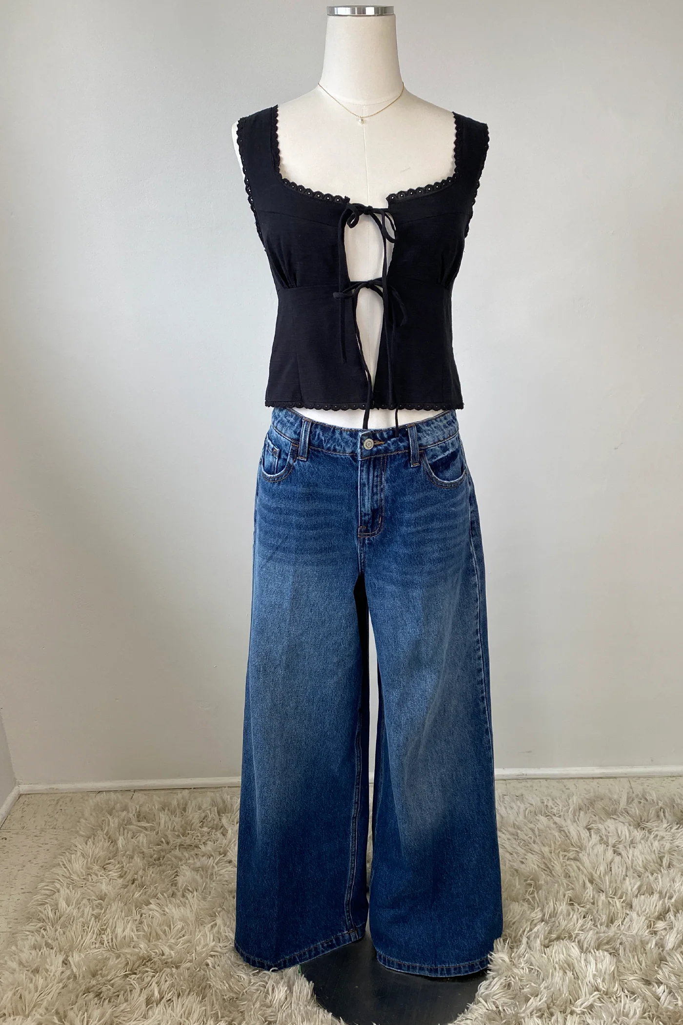 Split Front Sleeveless Top