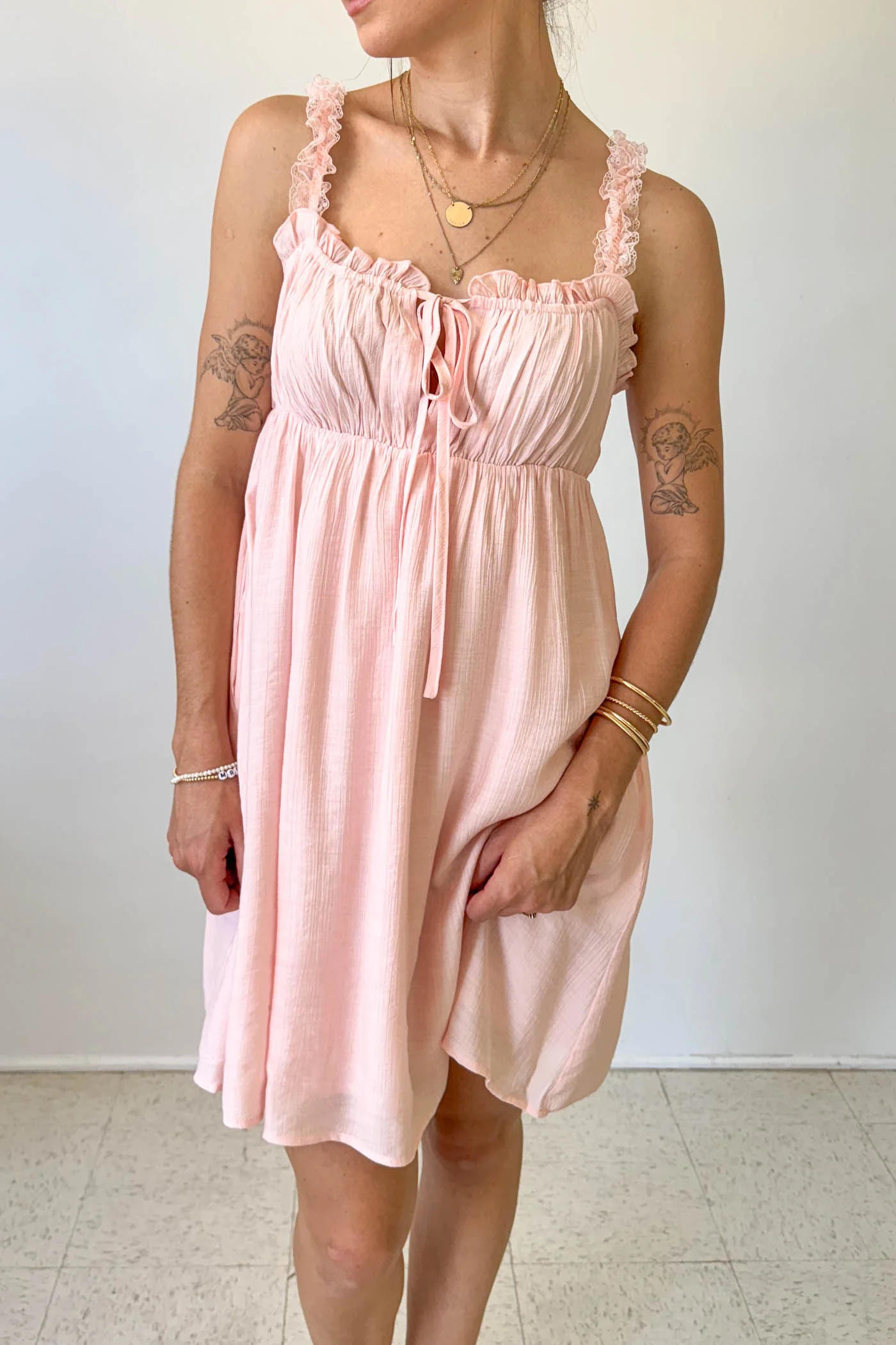 Lacey Babydoll Mini Dress