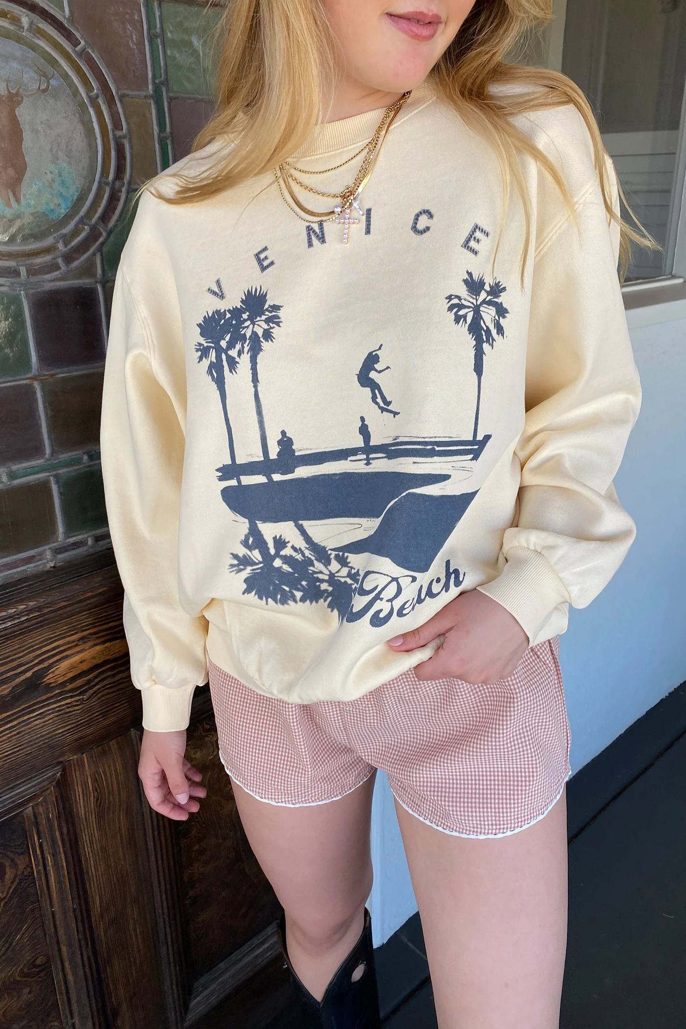 Venice Beach Graphic Crew Sweatshirt