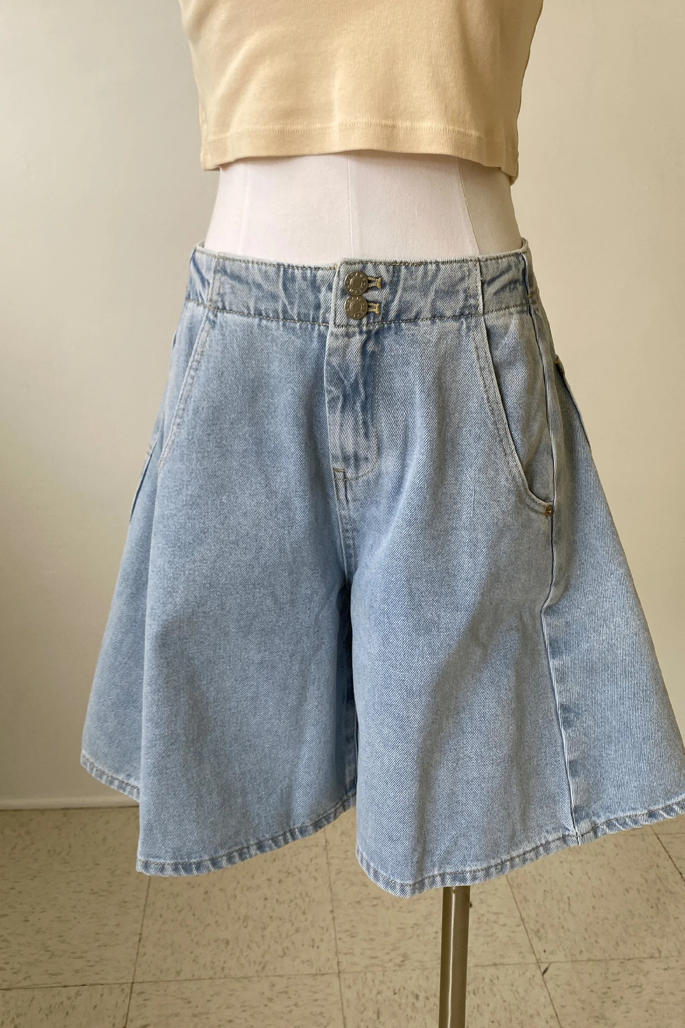 Denim Bermuda Shorts by For Good