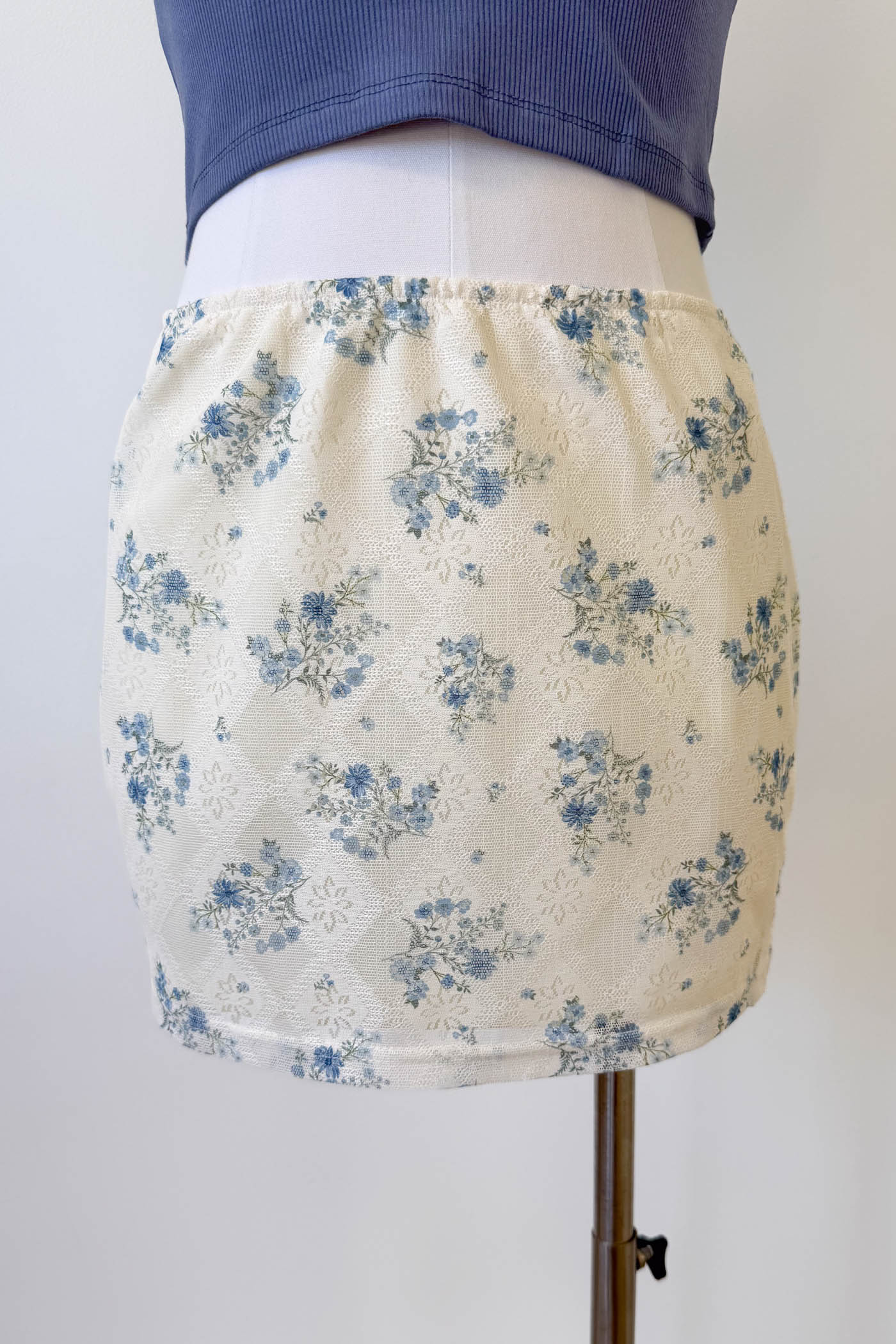 Floral Lace Mini Skirt