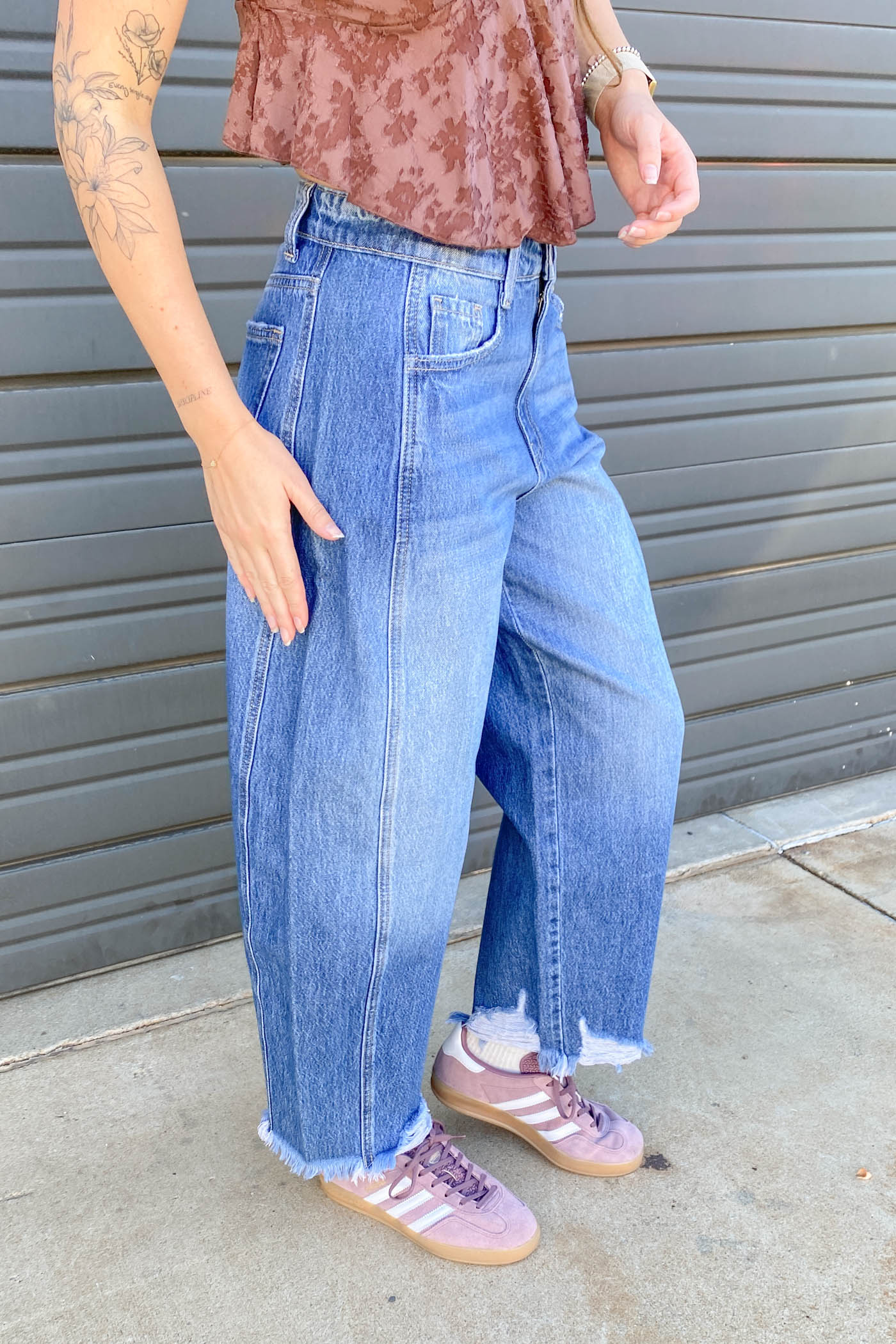 Nectar Premium Denim: The Rocky Distressed Barrel Jeans