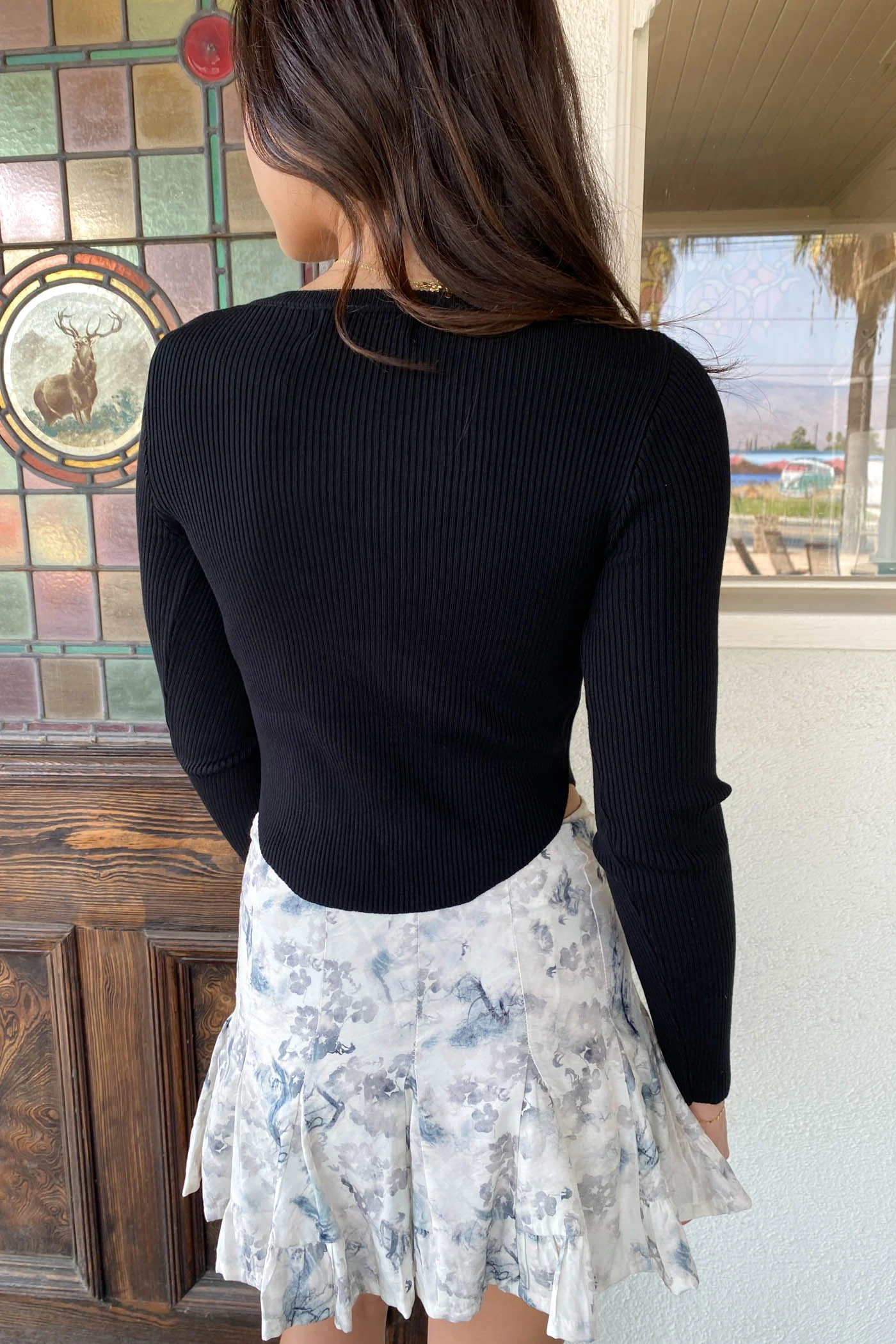 Ribbed Long Sleeve Top