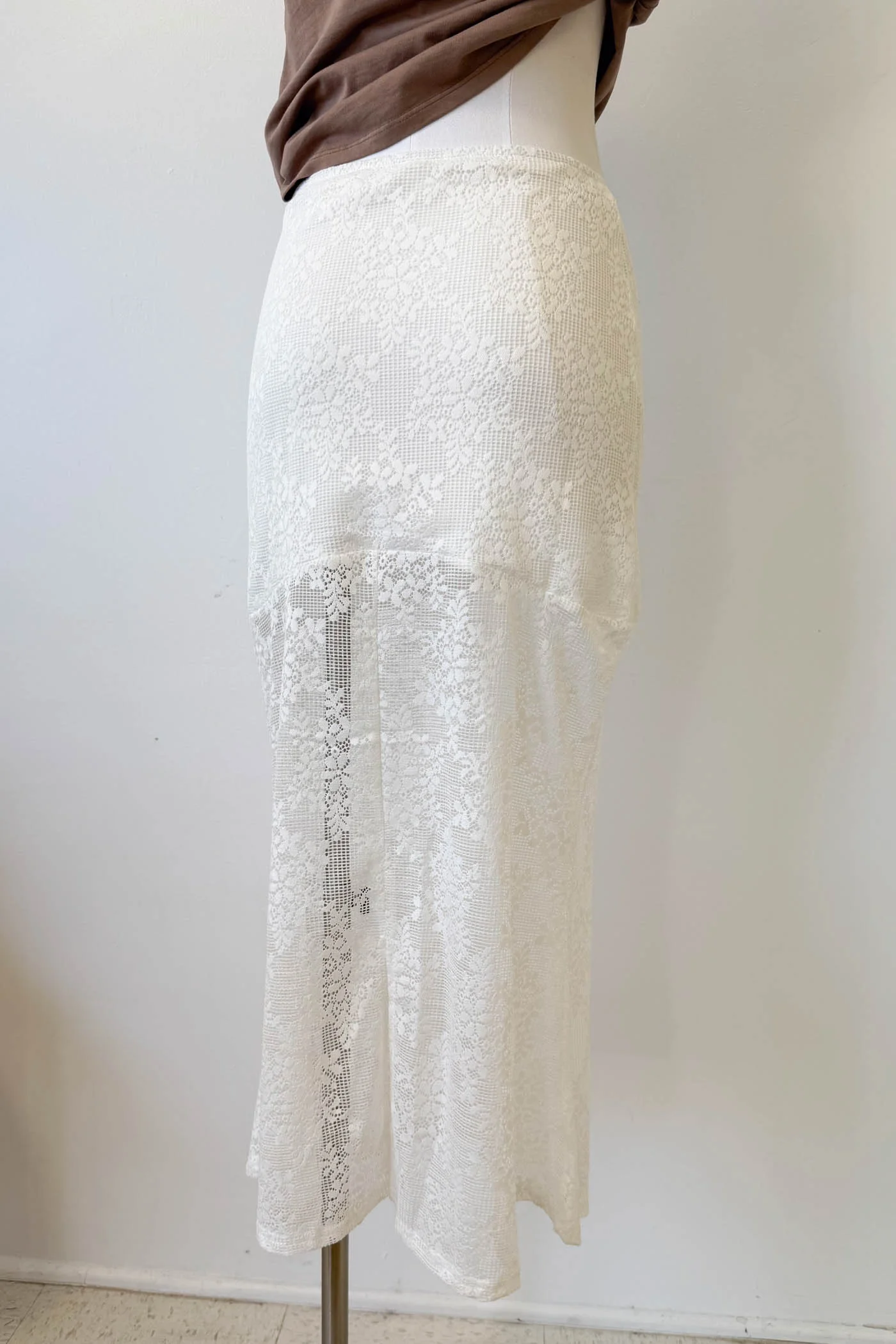 Crochet Lace Midi Skirt