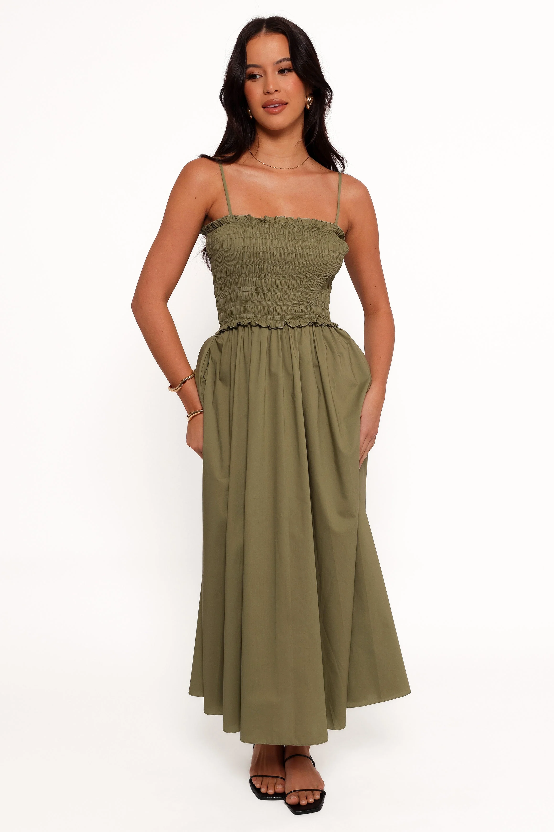 Nigella Maxi Dress - Olive Green