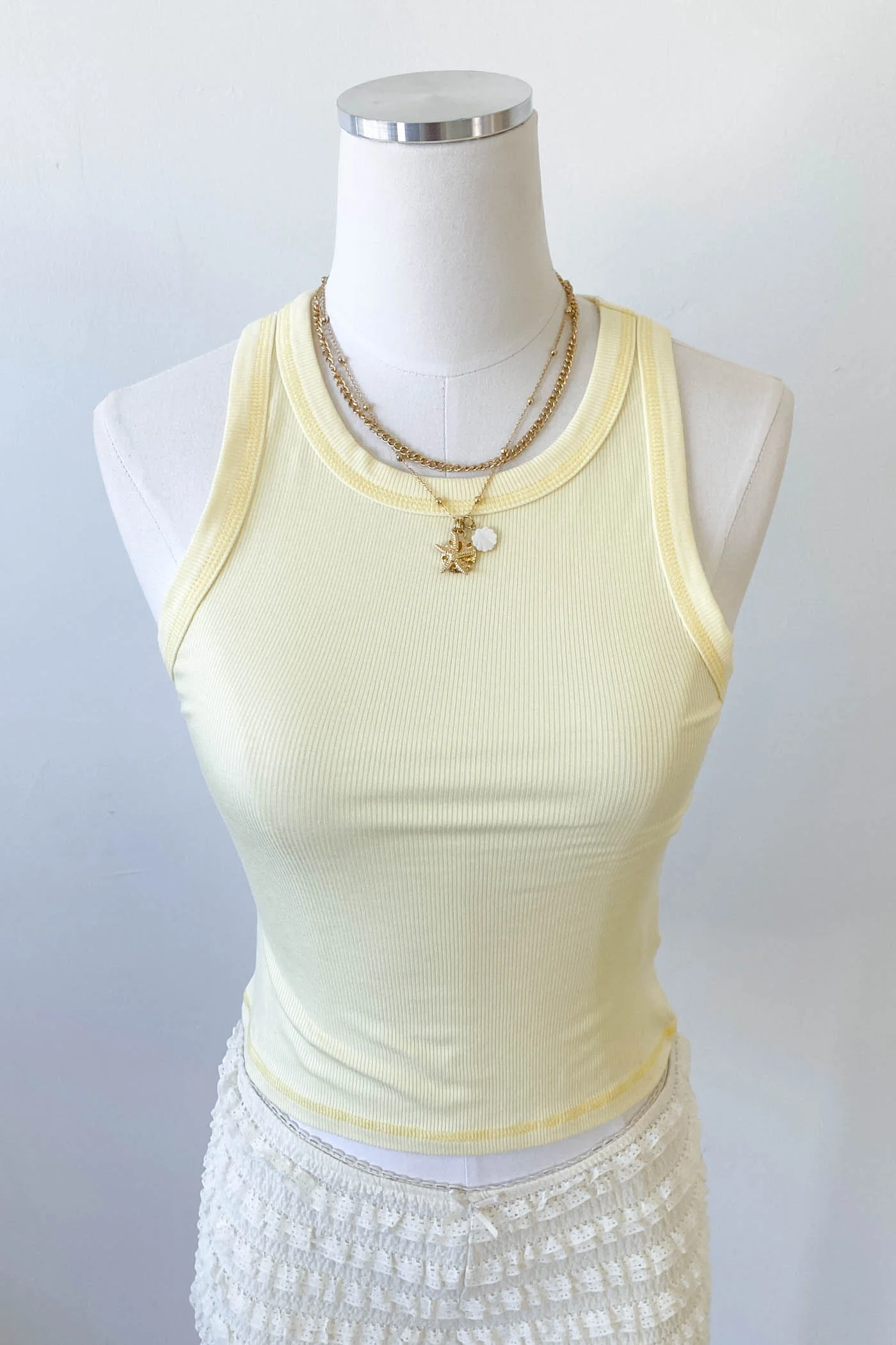 Sleeveless Ribbed Top