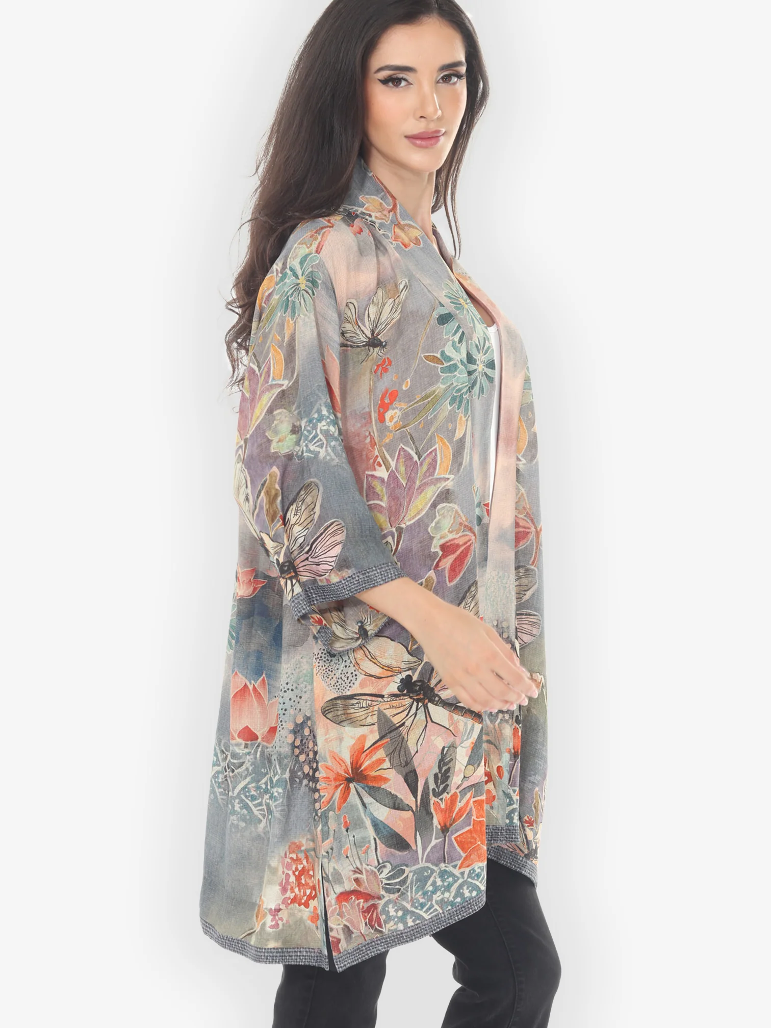 Japanese Modern Dragonfly Kimono Jacket