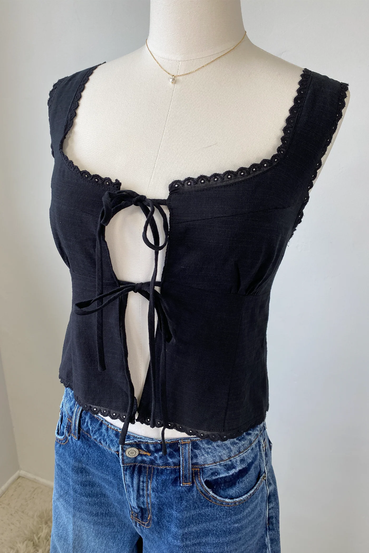 Split Front Sleeveless Top