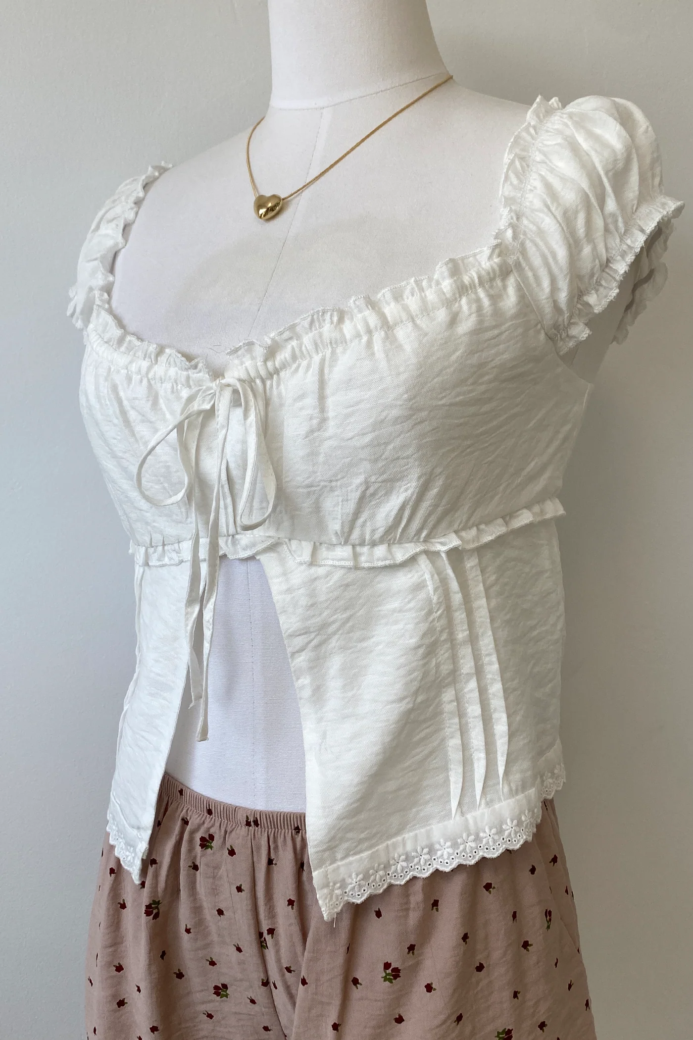 Split Front Babydoll Top