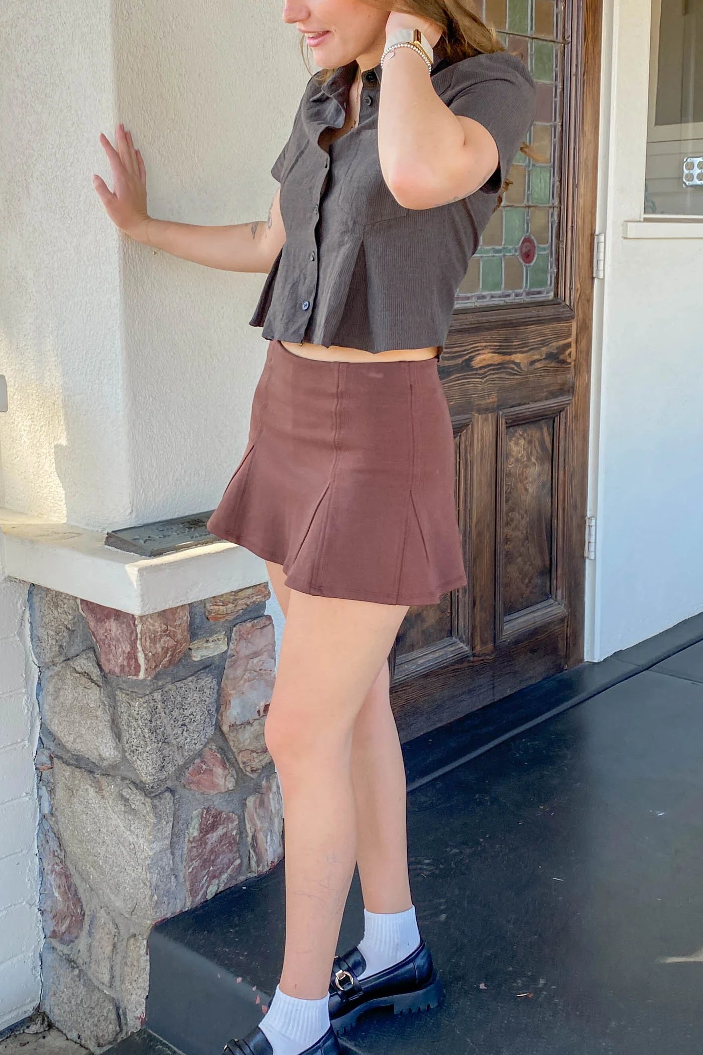 Striped Button Up Top