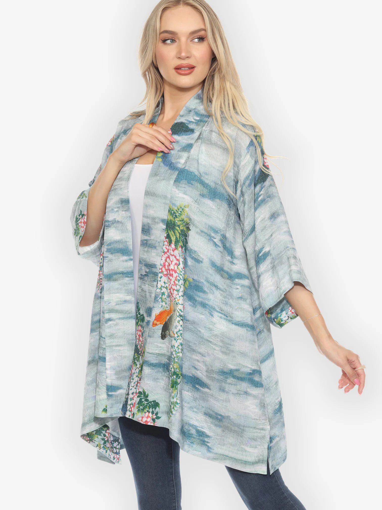 Water and Koi Kimono Jacket