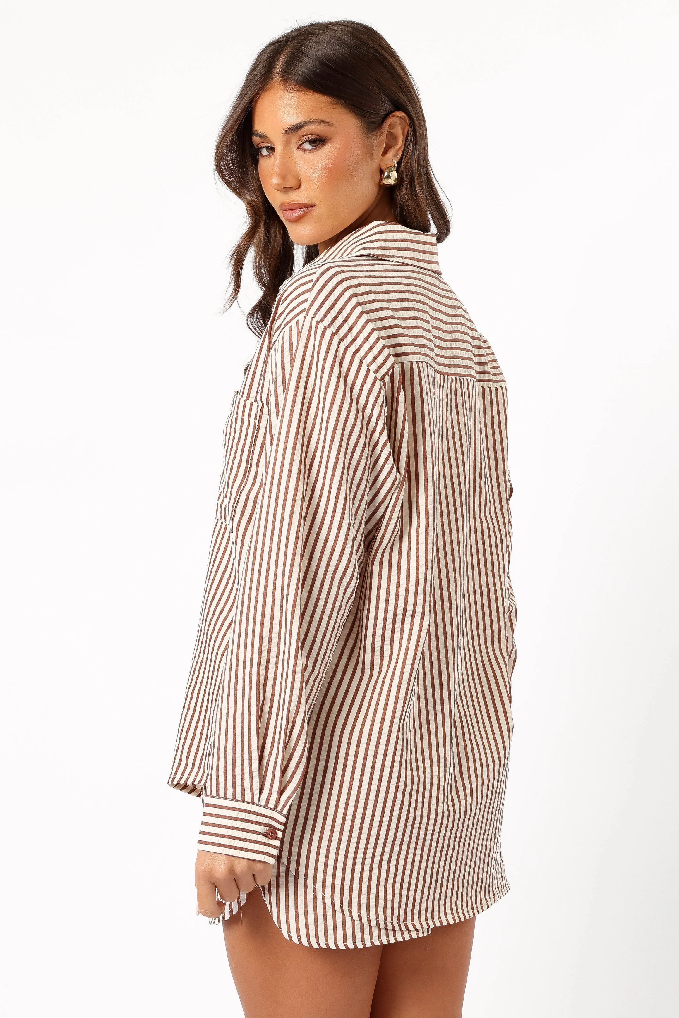 Kennie Top - Brown Stripe