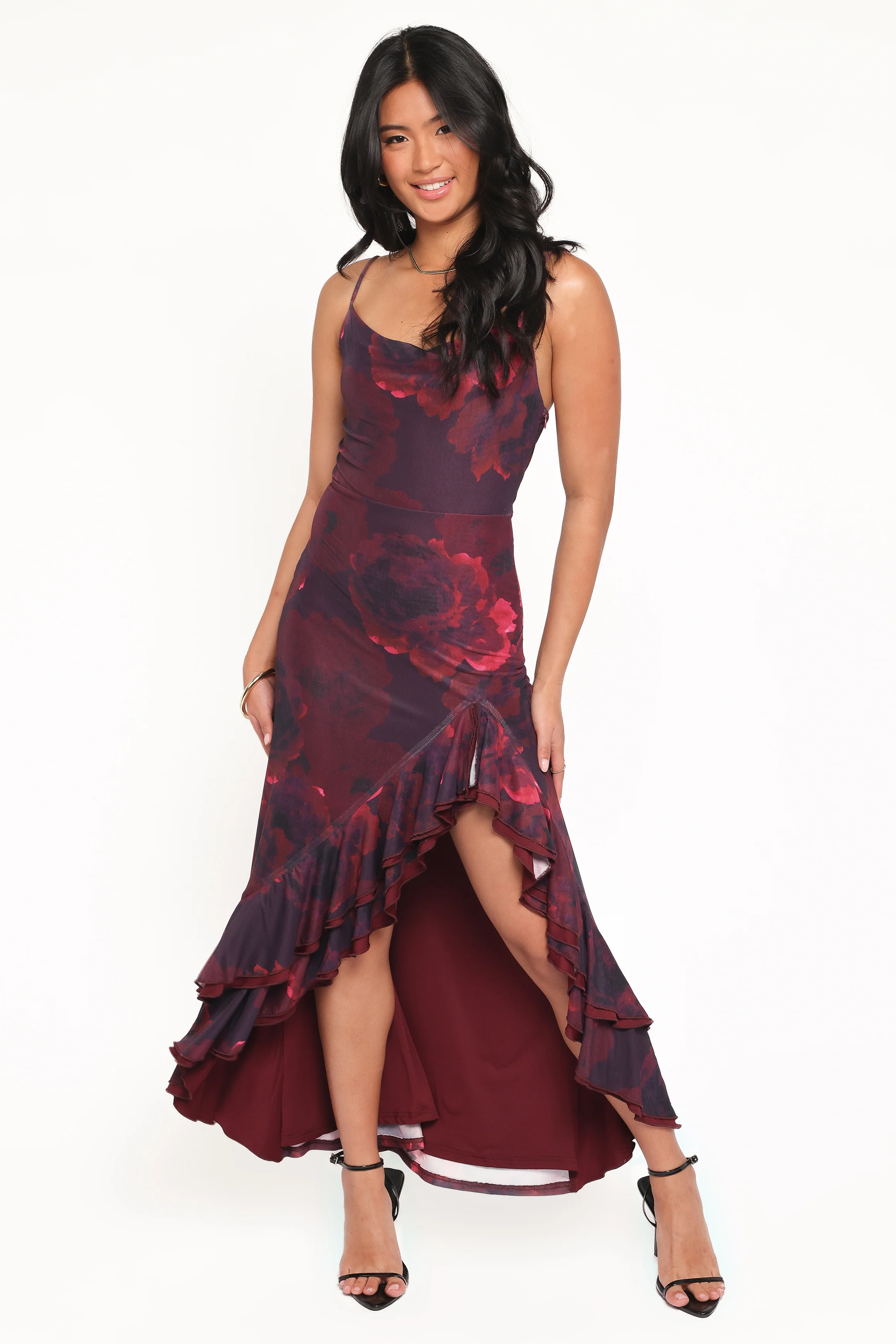 Carella Maxi Dress - Red Floral