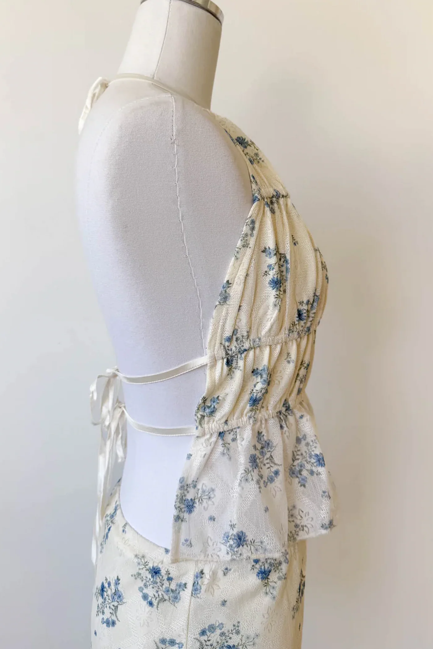 Ruched Floral Halter Top