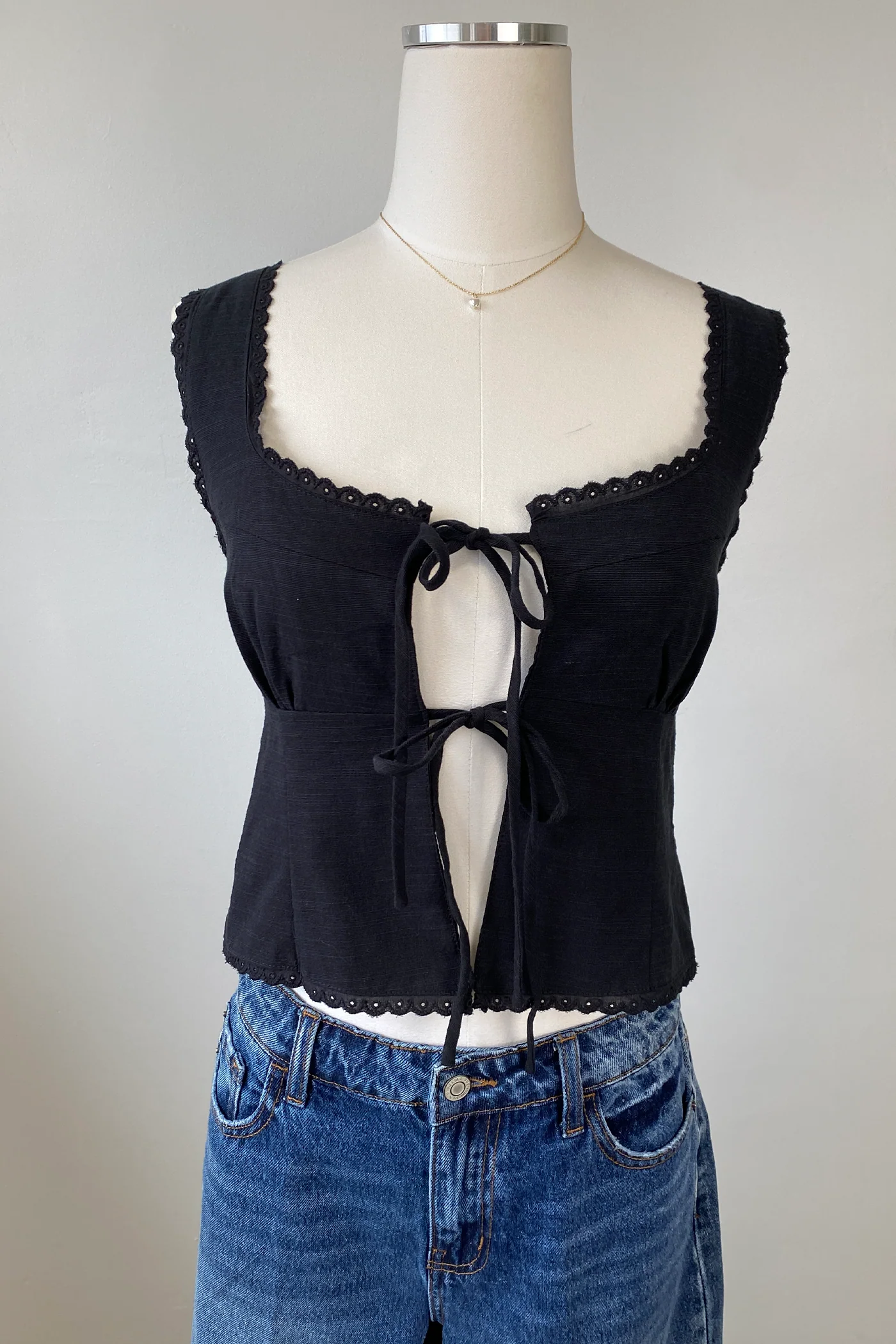 Split Front Sleeveless Top