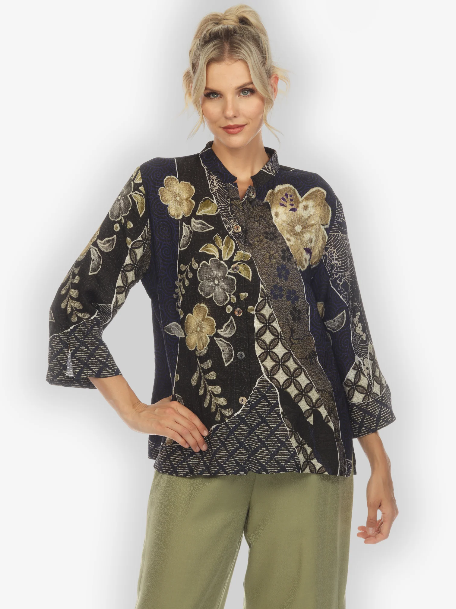 Japanese Kimono Silk Blouse