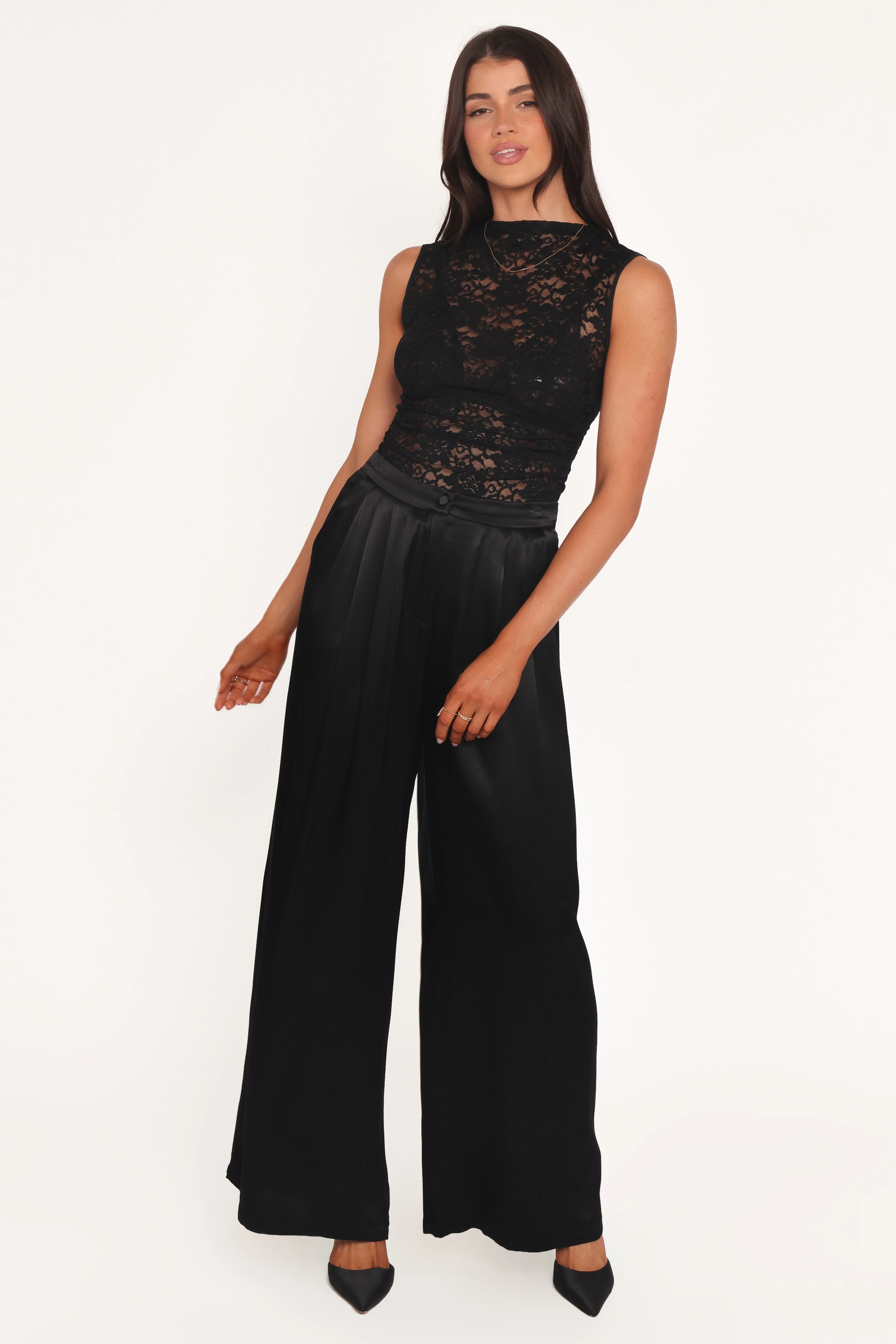 Nissa Lace Top - Black