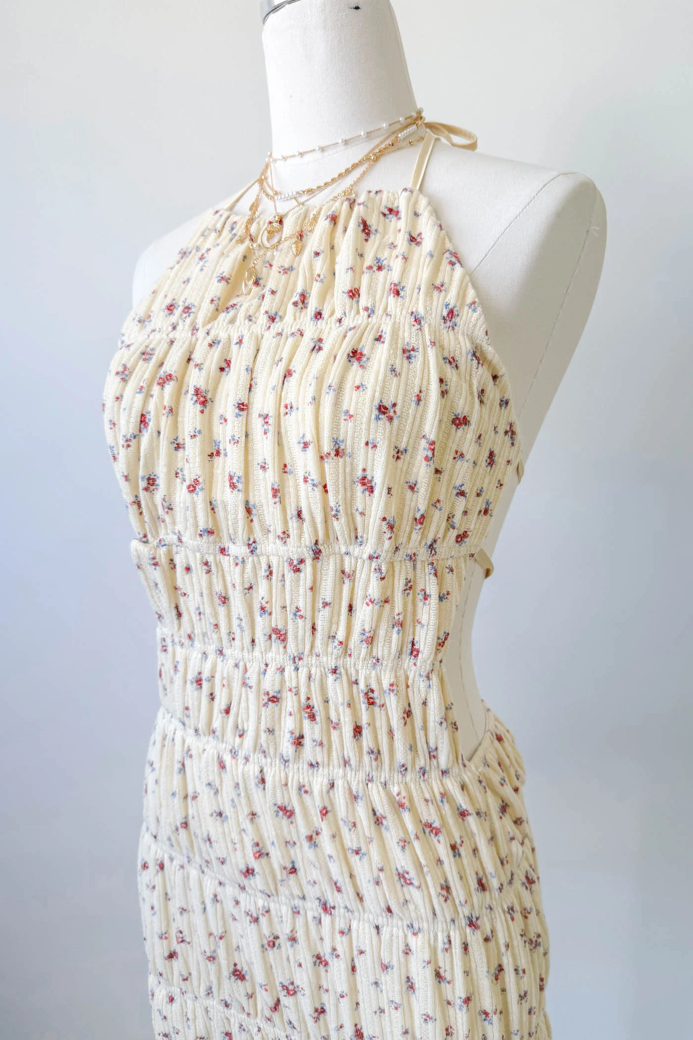 Backless Knit Halter Dress