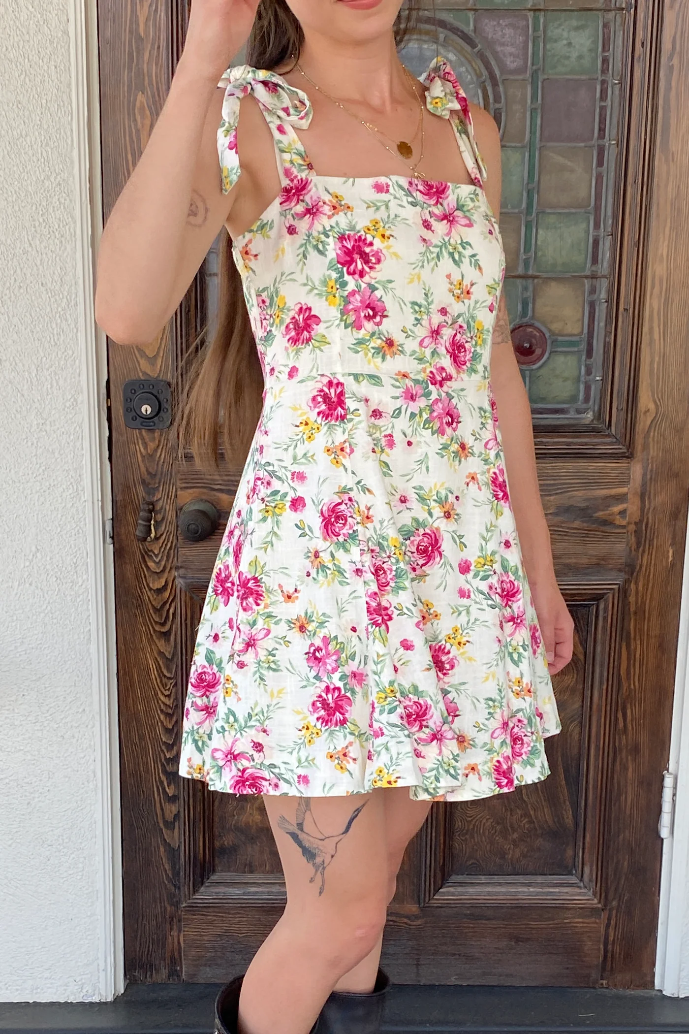 Sleeveless Floral Mini Dress