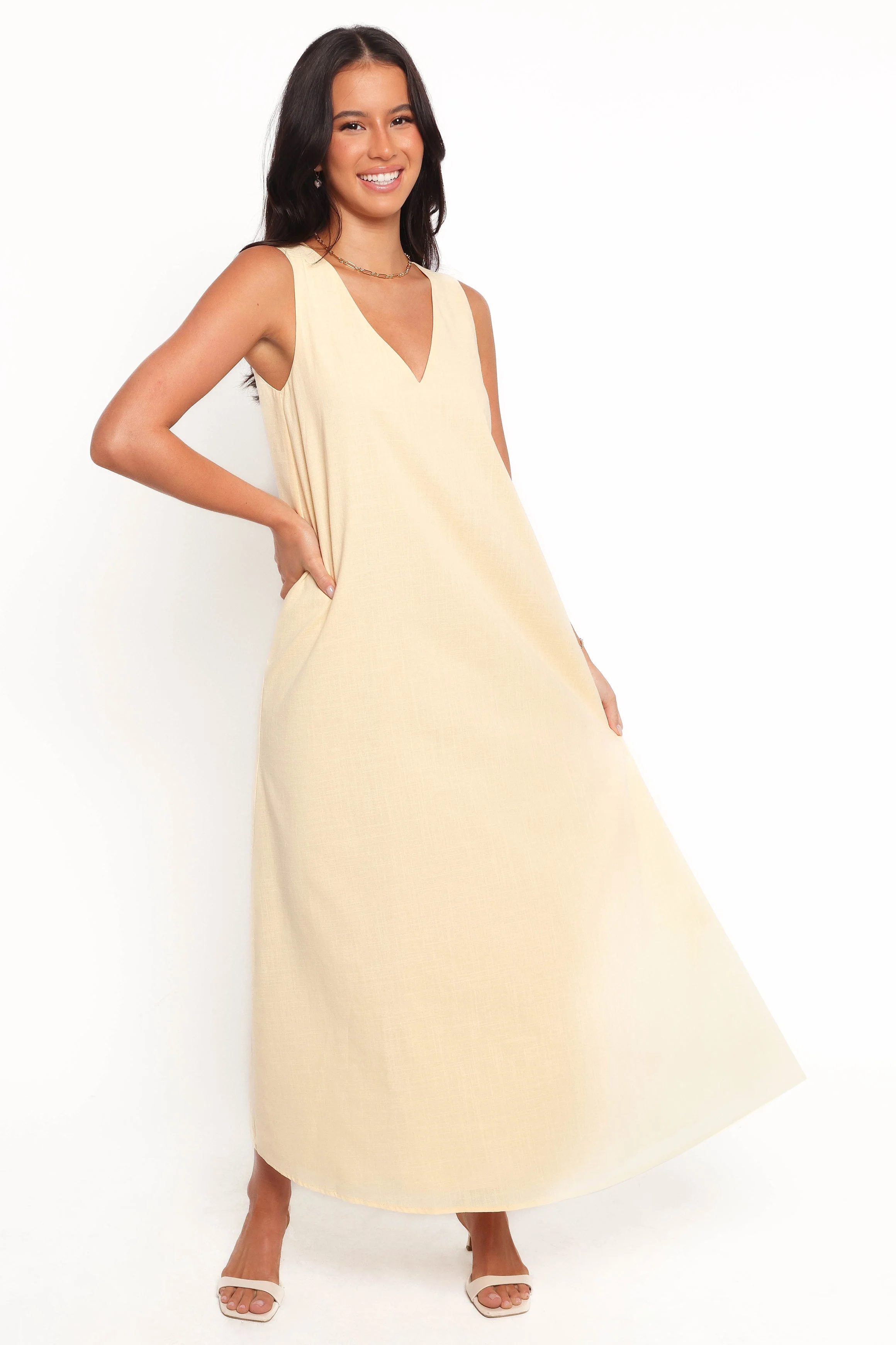 Lia Maxi Dress - Lemon