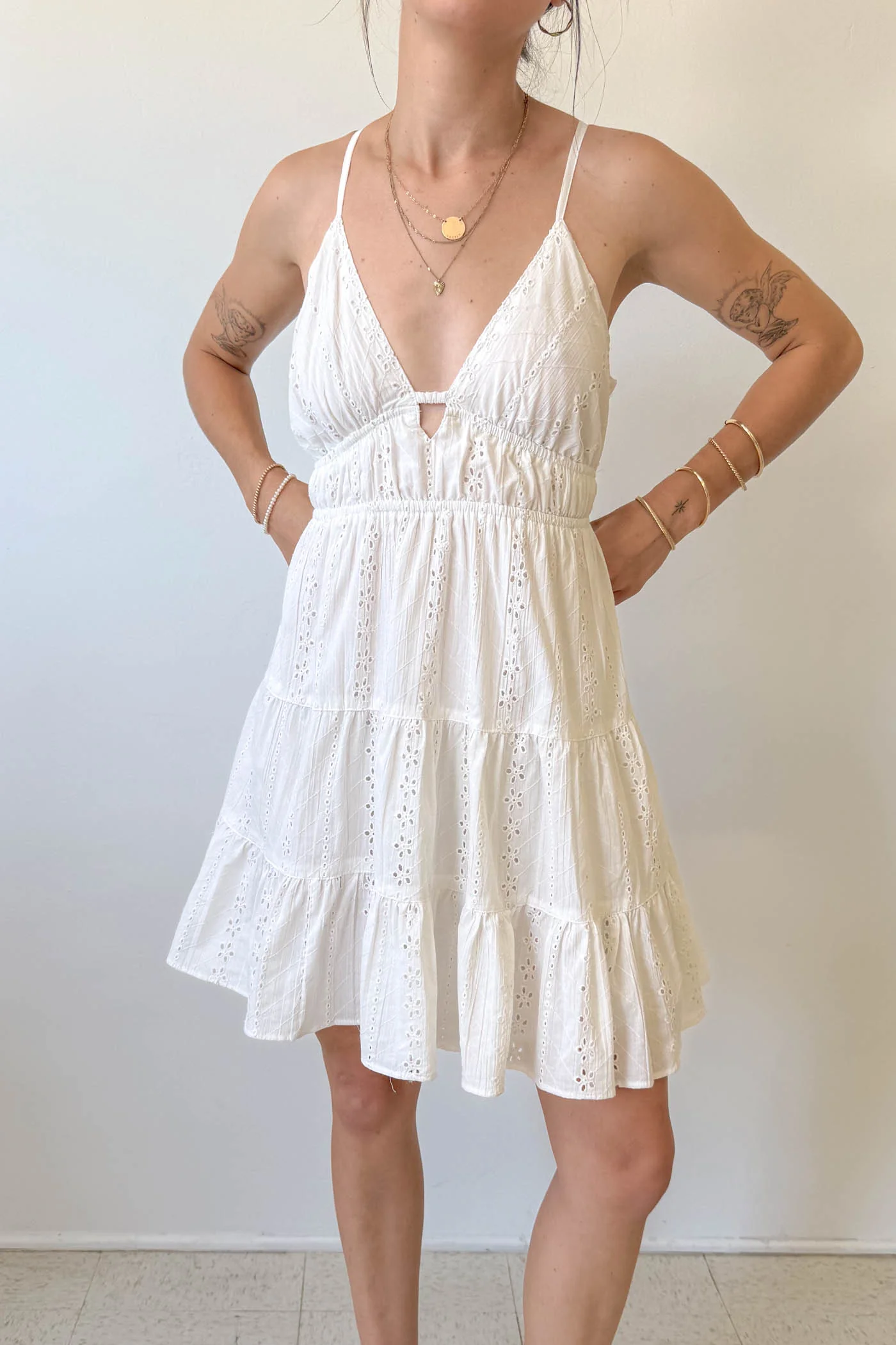 Cami Eyelet Mini Dress