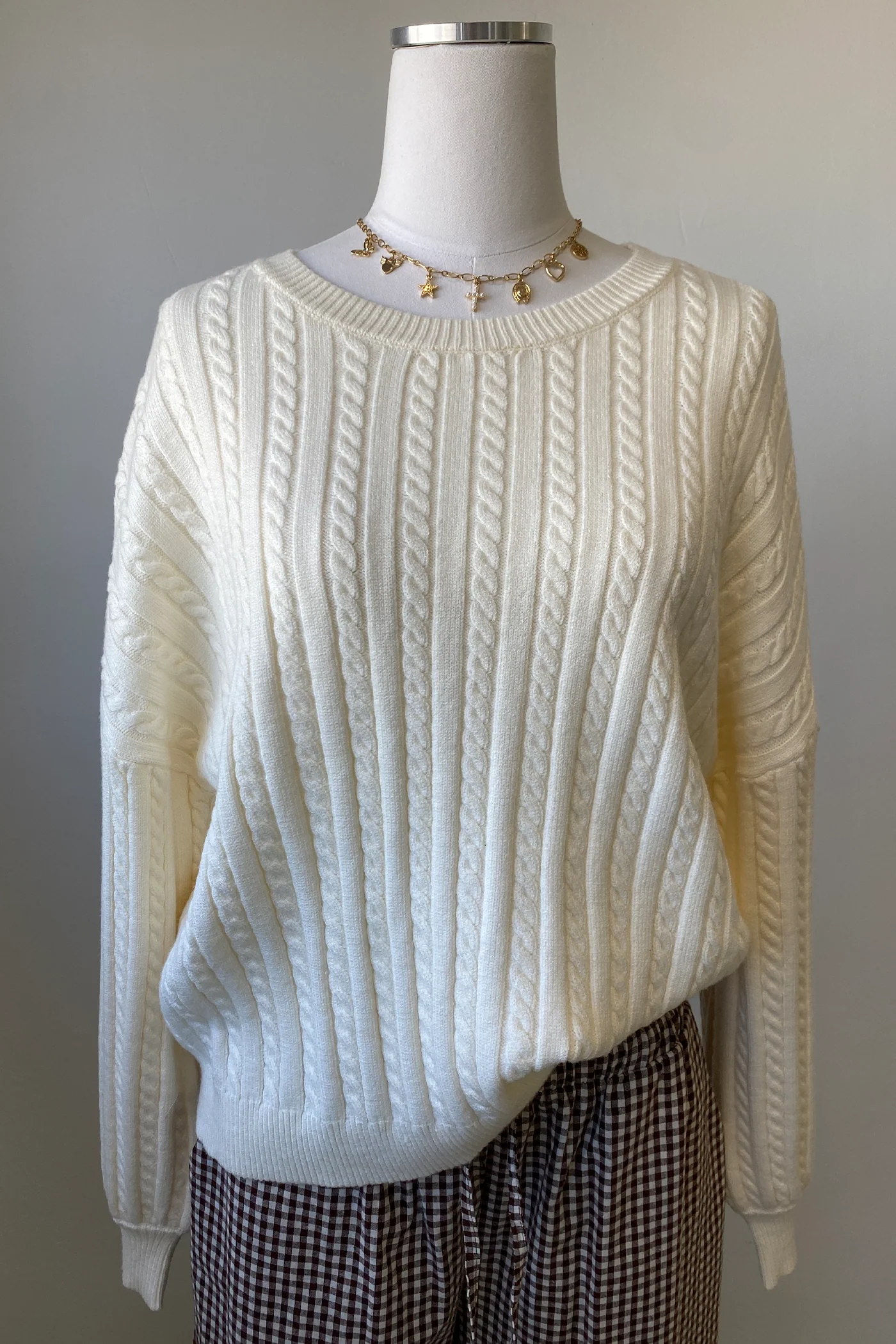 Basic Cable Knit Sweater